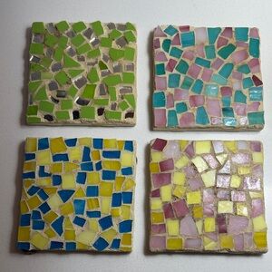 Vibrant Mosaic Tile Quartet